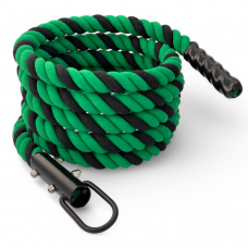 Канат для лазіння Orlins CrossFit х/б 4 м, діаметр 40 мм з кронштейном, зелено-чорний, код: RO-147