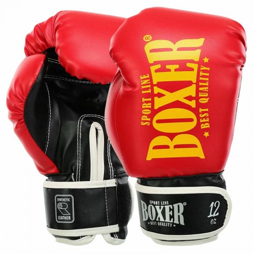Боксерські рукавиці Boxer New 16 унцій, червоний, код: 2022-N_16R
