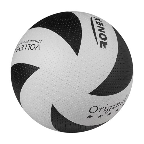 М"яч волейбольний Ronex PVC, чорно-білий, код: RX-150PVC-WS М"яч волейбольний Ronex PVC, чорно-білий, код: RX-150PVC-WS