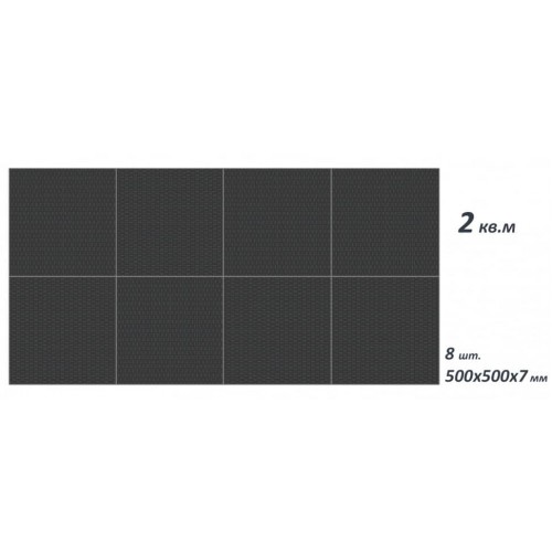 Комплект захисного покриття з литої гуми під лаву, штангу, гантелі, 1х2 м, код: Pol12