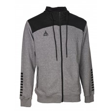 Толстовка чоловіча Select Oxford Zip Hoodie L, сірий-чорний, код: 5703543283897