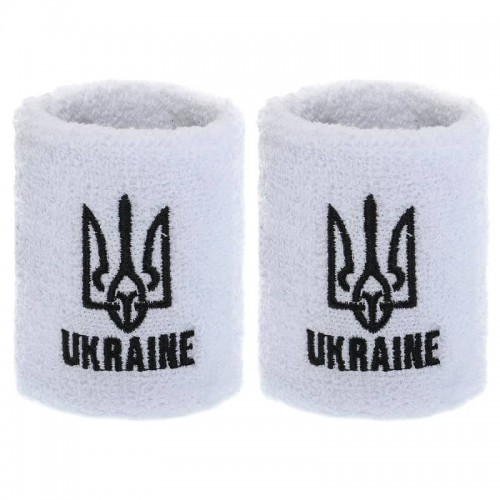 Напульсник спортивний махровий FitGo Ukraine 1шт, білий, код: BC-9282_W Напульсник спортивний махровий FitGo Ukraine 1шт, білий, код: BC-9282_W