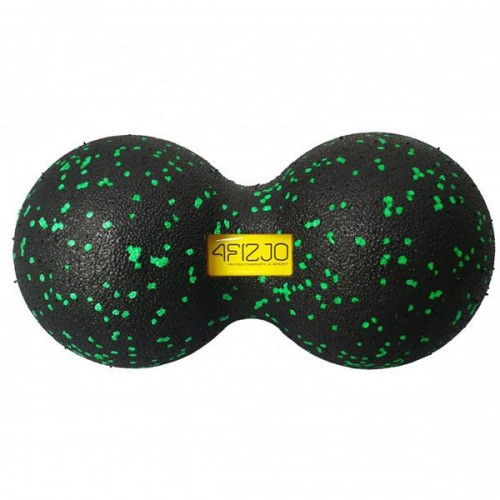 Масажний м'яч подвійний 4FIZJO EPP DuoBall 12 (120 мм), Black/Green, код: P-5907222931325 Масажний м'яч подвійний 4FIZJO EPP DuoBall 12 (120 мм), Black/Green, код: P-5907222931325