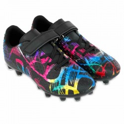 Бутси футбольні дитячі Lijin CR7 розмір 35, чорний-фуксія-синій, код: 2502-32-38-2_35BK Бутси футбольні дитячі Lijin CR7 розмір 35, чорний-фуксія-синій, код: 2502-32-38-2_35BK