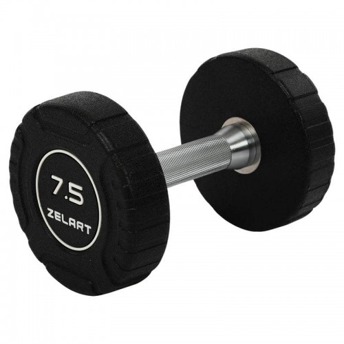 Гантель цільна професійна CPU покриття Zelart 1х7,5кг, чорний, код: TA-3111-7_5