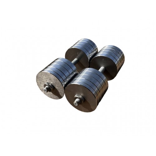 Гантелі металеві розбірні HardSport 2х46 кг, без покриття, код: HS50280 Гантелі металеві розбірні HardSport 2х46 кг, без покриття, код: HS50280