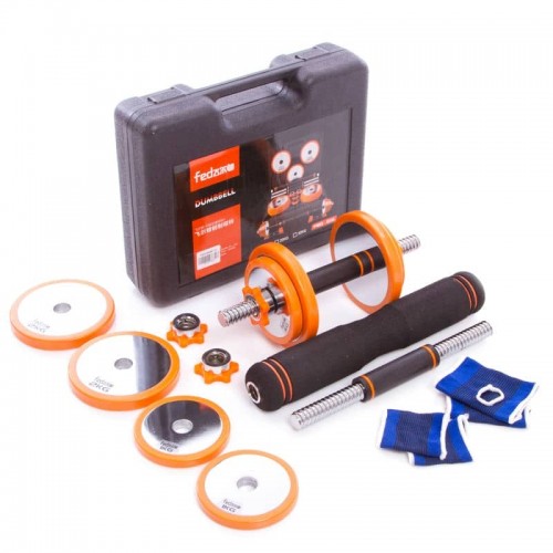 Набір розбірних гантелей в кейсі BioGym Fed 2х7,5 кг, код: FED-8008-15-S52 Набір розбірних гантелей в кейсі BioGym Fed 2х7,5 кг, код: FED-8008-15-S52