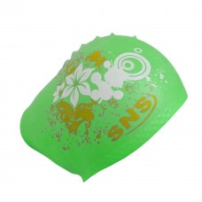 Шапочка для плавання SNS для довгого волосся KW-3СА light green flowers, салатовий, код: 11348-SNS