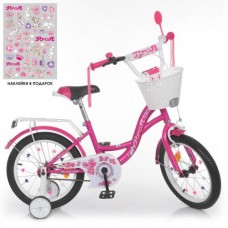 Велосипед дитячий Profi Kids Butterfly d=16, фуксія, код: Y1626-1-MP