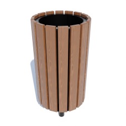 Смітник дерев"яний круглий Miros 300х300х710 мм, код: DIO922.1
