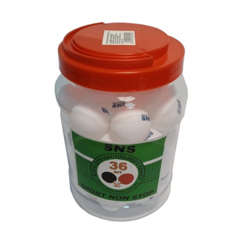М"ячі для настільного тенісу SNS ABS-36 36 шт, білий, код: 23204-SNS
