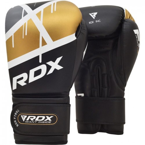 Боксерські рукавички RDX Pro Gel S5 14 ун, чорний-золотий, код: 40274-RX