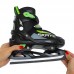 Ковзани розсувні дитячі хокейні Zelart S (33-36), чорний-салатовий, код: Z-5861_SBK