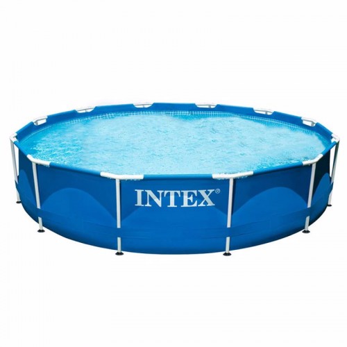 Круглий каркасний басейн Intex Metal Frame Pool, 3660x760 мм, код: 28210-IB