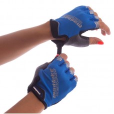 Велорукавички з відкритими пальцями MadBike XXL синій, код: SK-01_XXLBL-S52