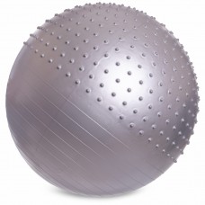 М"яч для фітнесу фітбол напівмасажний Zelart 85см, сірий, код: FI-4437-85_GR-S52