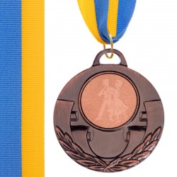 Медаль спортивна зі стрічкою PlayGame Aim Танці бронзова, код: C-4846-0052_B