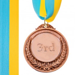 Медаль спортивна зі стрічкою PlayGame Fame бронза, код: C-3042_B