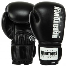 Боксерські рукавиці шкіряні Hard Touch 10 унції, чорний, код: BO-7714_10BK