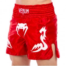 Шорти для тайського боксу та кікбоксингу Venum Inferno M (46-48), червоний-білий, код: CO-5807_MR