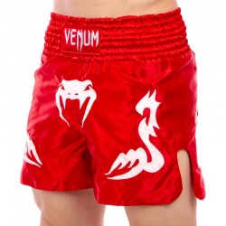 Шорти для тайського боксу та кікбоксингу Venum Inferno M (46-48), червоний-білий, код: CO-5807_MR