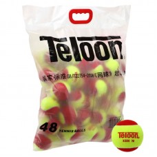 М"яч для великого тенісу Teloon Kids 70, 48 шт, червоно-салатовий, код: Stage-3