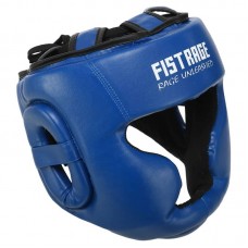 Шолом боксерський з повним захистом шкіряний Fistrage M, синій, код: VL-4157_MBL
