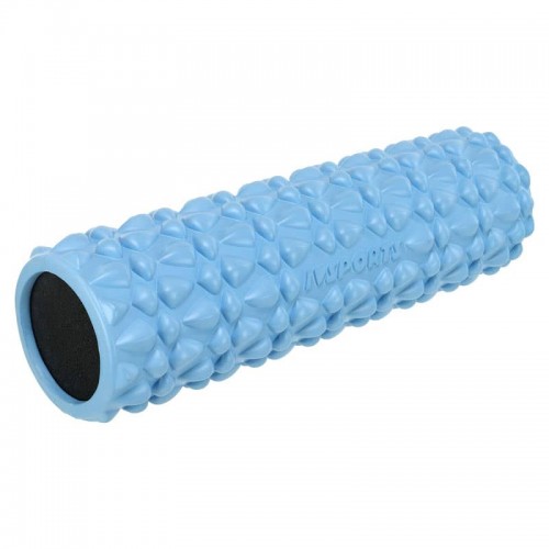 Ролер масажний циліндр (ролик мфр) заповнений піною FitGo Grid Bubble Roller, 450x130 мм, блакитний, код: FI-9391_N Ролер масажний циліндр (ролик мфр) заповнений піною FitGo Grid Bubble Roller, 450x130 мм, блакитний, код: FI-9391_N