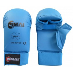 Рукавички для карате Smai WKF із захистом великого пальця, розмір XL, синій, код: 1355-52