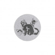 Жетон-наклейка PlayGame Кішки 25мм срібна, код: 25-0061_S-S52