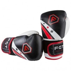 Боксерські рукавички FGT Lets Fight 8oz, чорний-білий, код: FT-3077-8-WS