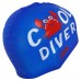 Шапочка для плавання силіконова юніорська MadWave Junior Cool Diver синій, код: M057310
