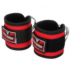 Манжет (ремінь) для силової тяги на гомілку і зап"ястя Fistrage 2шт, чорний-червоний, код: VL-7728 Манжет (ремінь) для силової тяги на гомілку і зап"ястя Fistrage 2шт, чорний-червоний, код: VL-7728