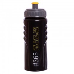Пляшка для води FitGo 500 мл чорний, код: FI-5957_BK