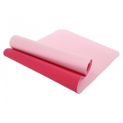 Килимок для фітнесу та йоги FitGo 1830х610х6 мм, рожевий-малиновий, код: FI-3046_PM