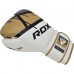 Боксерські рукавиці RDX F7 Ego 8 унцій, білий-золотий, код: BGR-F7GL-8oz