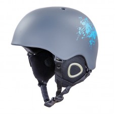 Шлем горнолыжный с механизмом регулировки Moon S-L/53-61 см серый-голубой, код: MS-6289_GRN-S52