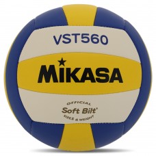 М'яч волейбольний Mikasa №5, синій-жовтий-білий, код: VST560-S52