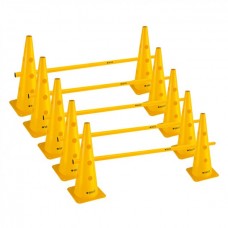 Набір бар'єрів для тренування Seco 10 конусі, 5 палиць, жовтий, код: 18102600-SE