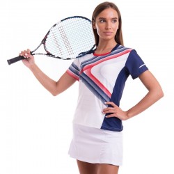 Форма для великого тенісу жіноча Lingo XL, зріст 160-165, білий-синій, код: LD-1837B_XLWBL