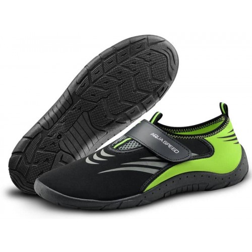 Аквашузи Aqua Speed Shoe Model 27A розмір 45, чорний-сірий-флуор, код: 5908217676054