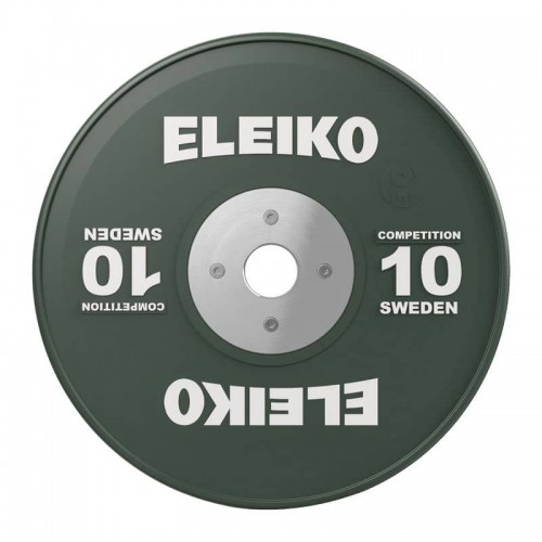 Диск олімпійський обгумований Eleiko IWF 10 кг, темно-зелений, код: 3001119-10-IA
