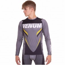 Рашгард з довгим рукавом Venum XL (48-50), сірий-жовтий, код: 9522_XLGRY