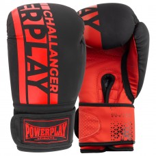 Боксерські рукавиці PowerPlay Matt Challenger 16 унцій, чорний-червоний, код: PP_3086_16oz_Bl/Red
