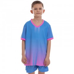 Форма футбольна дитяча PlayGame розмір S, ріст 155, блакитний-рожевий, код: D8826B_SNP