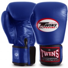 Рукавички боксерські шкіряні Twins 14 унцій, синій, код: BGVL3_14BL