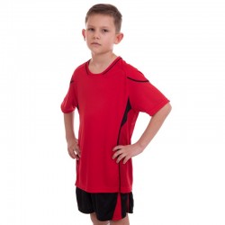 Форма футбольна дитяча PlayGame Lingo розмір 32, ріст 145-155, червоний-чорний, код: LD-5012T_32RBK-S52