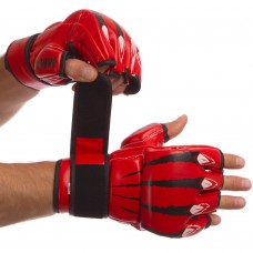 Рукавички для змішаних єдиноборств MMA Zelart розмір L, червоний-чорний, код: BO-1394_LRBK
