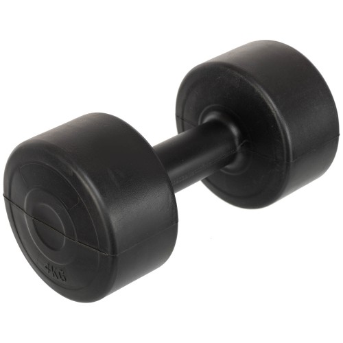 Гантель для фітнесу Zelart з PE покриттям 1х4 кг, чорний, код: TA-4759-4