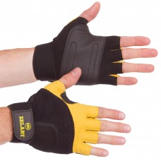 Рукавички для важкої атлетики Zelart Gel Tech M чорний-жовтий, код: BC-3611_M
